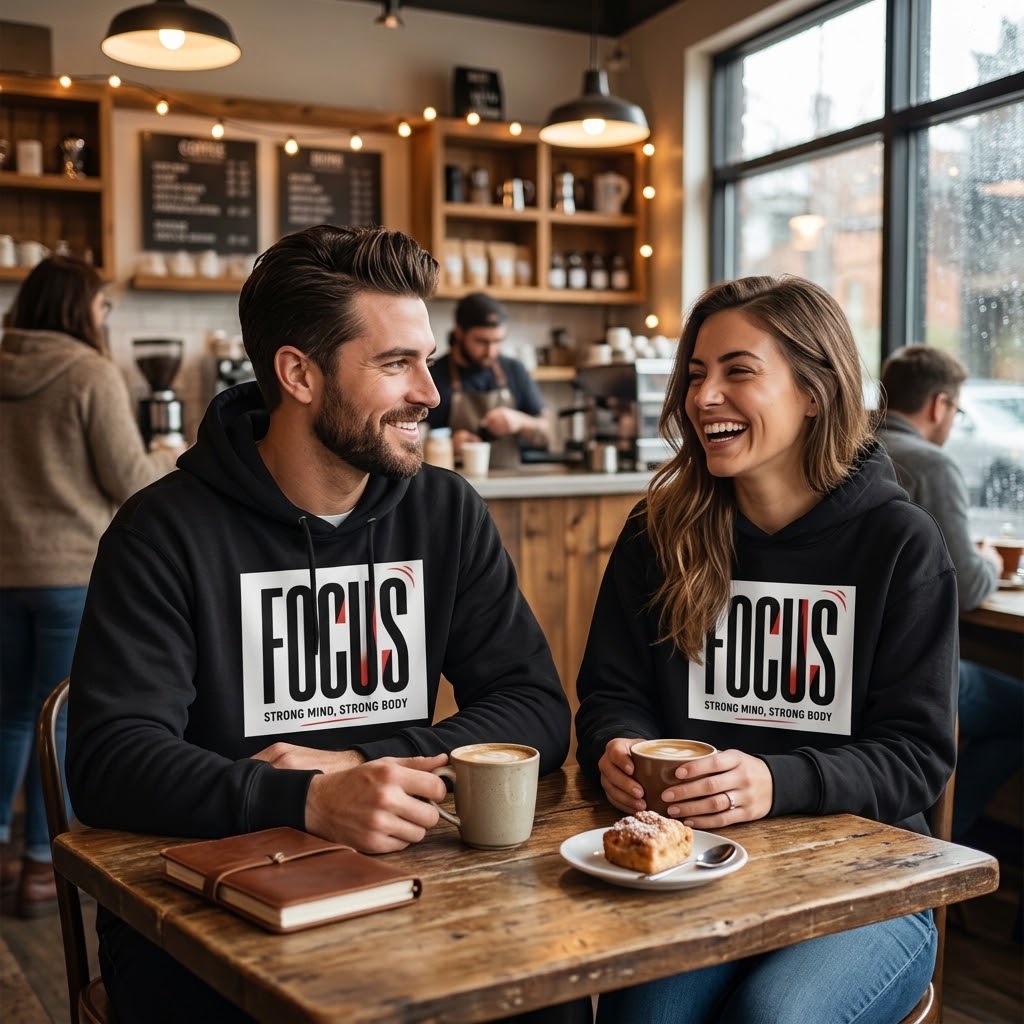 Focus Hoodie — "FOCUS: Strong Mind, Strong Body" Motivational Pullover