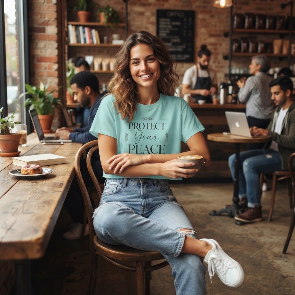 Protect Your Peace Boxy Tee — Women's Relaxed Graphic Tee