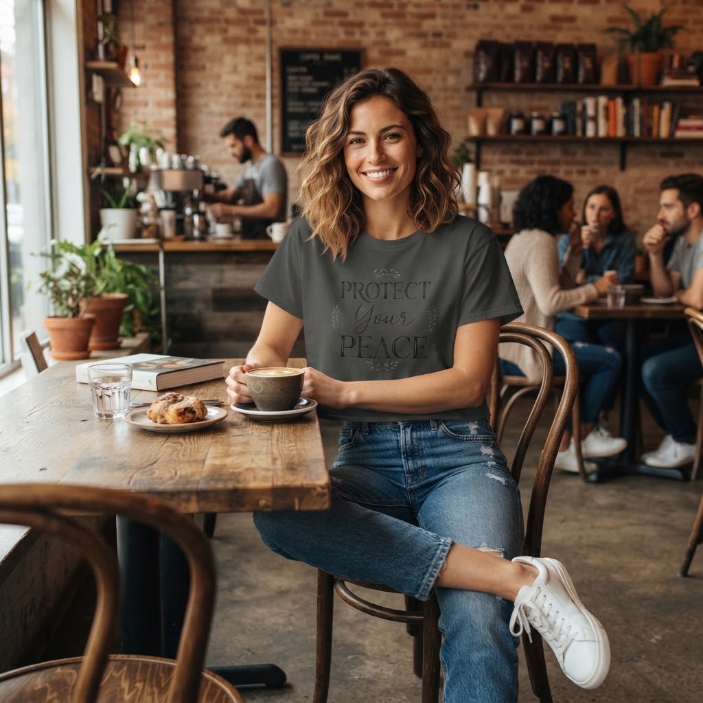 Protect Your Peace Boxy Tee — Women's Relaxed Graphic Tee
