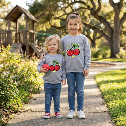 Cute Kawaii Cherry Toddler Sweatshirt